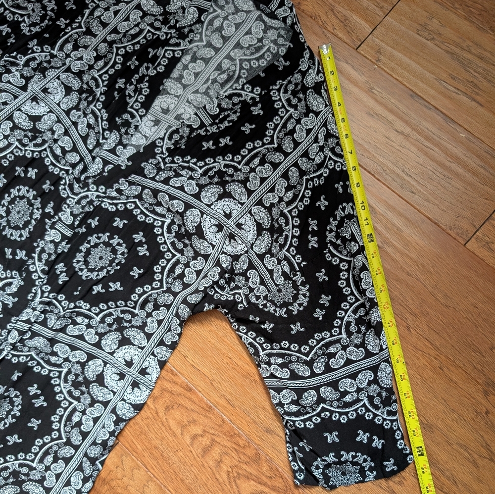 Coofandy Men's Black Paisley Lightweight Kimono Large - Picture 7 of 7